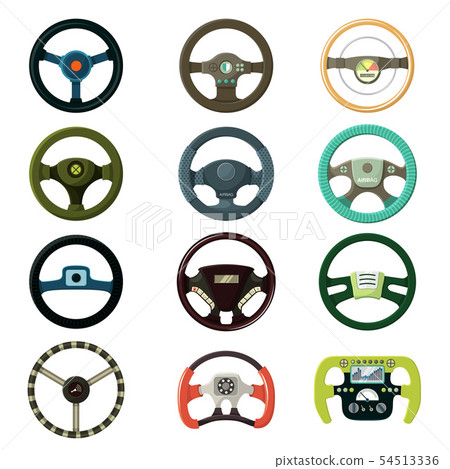Steering wheel vector car driving wheeling control device in vehicle automobile illustration Steering wheel vector car driving wheeling control device in vehicle automobile illustration 54513336