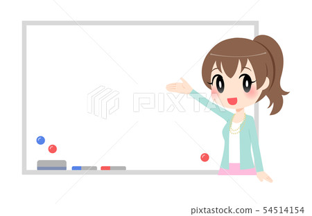 Woman standing in front of whiteboard 54514154