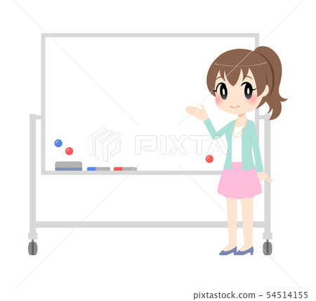 Woman standing in front of whiteboard 54514155