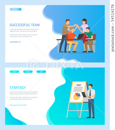 Successful Team and Strategy of Businessman Web 54514276