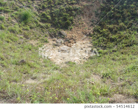 Holes opened by bombing (Jar Plain, Sien Kwang / Laos) Holes opened by bombing (Jar Plain, Sien Kwang / Laos) 54514612