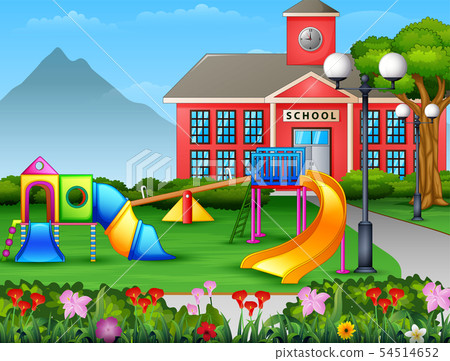 Kids playground area in the school yard 54514652