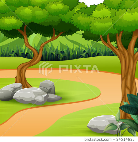 A dirt path in the nature background A dirt path in the nature background 54514653