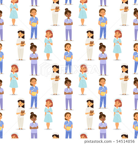 Doctor nurse character vector medical woman staff flat design hospital team people doctorate 54514856