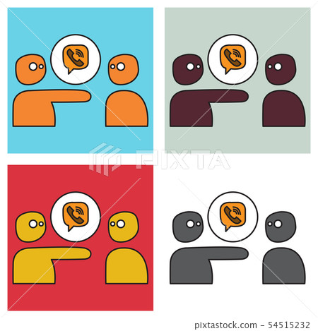 Set of Viber flat icon. Vector illustration. Element template for design. Set of Viber flat icon. Vector illustration. Element template for design. 54515232