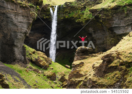Kvernufoss waterfall in Iceland 54515502