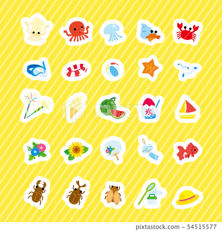 Summer feature icons set 54515577