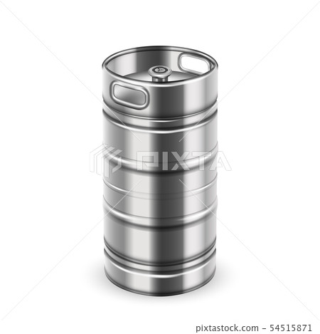 Tall Chrome Metallic Beverage Keg Barrel Vector Tall Chrome Metallic Beverage Keg Barrel Vector 54515871