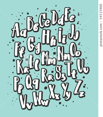 Hand drawn set of type Lettering set 54515900