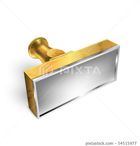 Template Of Golden Metallic Office Stamp Vector Template Of Golden Metallic Office Stamp Vector 54515977