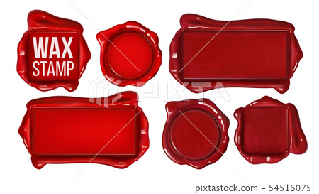 Collection Of Red Wax Stamp Set Copy Space Vector Collection Of Red Wax Stamp Set Copy Space Vector 54516075