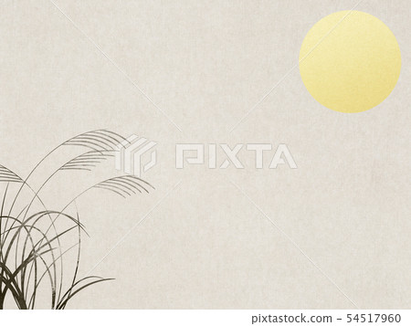 Background-Japanese-Japanese style-Japanese pattern-Japanese paper-Susuki-Mon-gilt-autumn 54517960
