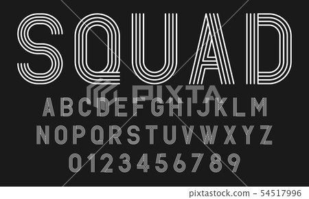 Set of alphabets fonts modern abstract design - Stock Illustration ...