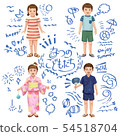 Summer children illustration set 54518704