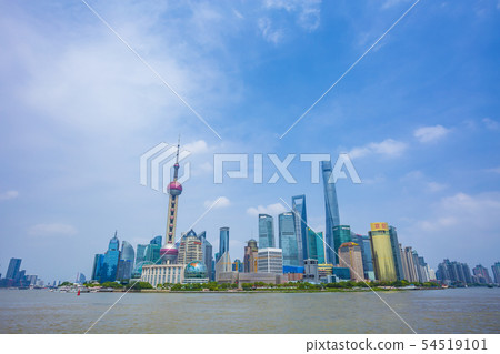 Buildings in Pudong seen from the Bund 54519101