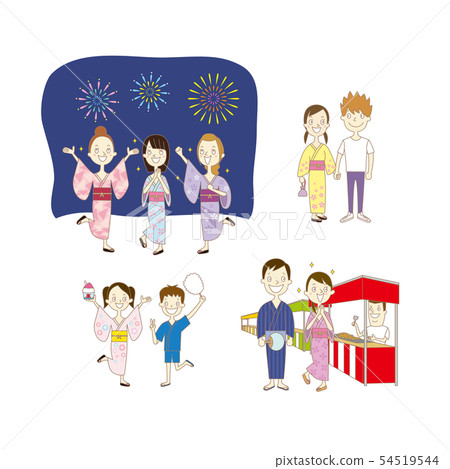 Japanese summer festival illustration Japanese summer festival illustration 54519544
