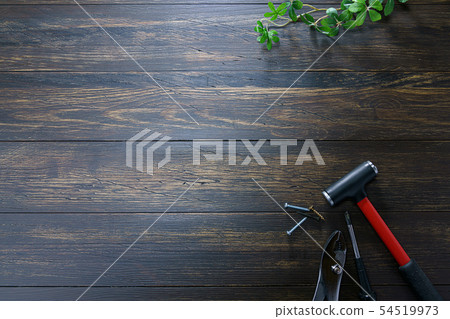 DIY tools placed on a wooden board 54519973