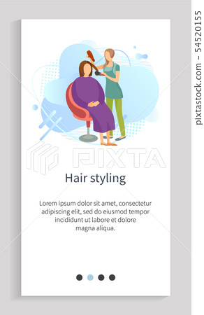 Beauty Care Hairstyle To Woman Salon Vector Stock Illustration