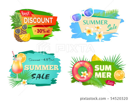 Best Discount Summer Offer Vector Illustration Best Discount Summer Offer Vector Illustration 54520320