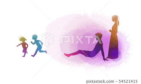 Parents having good time with their child.  Happy 54521415