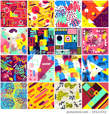 Abstract seamless pattern abstracting geometric background chaotic texture of abstracted backdrop Abstract seamless pattern abstracting geometric background chaotic texture of abstracted backdrop 54521542