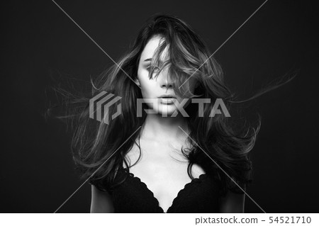 beautiful young woman with healthy hair beautiful young woman with healthy hair 54521710