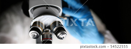 Laboratory Pharmacist Work at Optical Microscope Laboratory Pharmacist Work at Optical Microscope 54522555