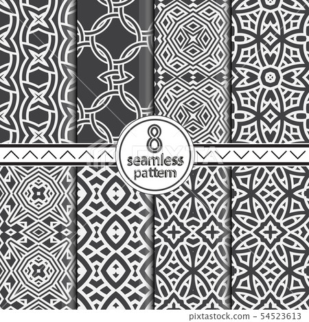 Monochrome seamless abstract pattern. Monochrome seamless abstract pattern. 54523613