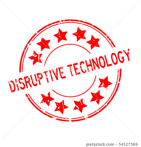 Grunge red disruptive technology word stamp Grunge red disruptive technology word stamp 54527369