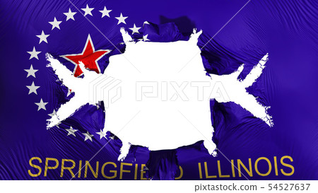 Springfield capital city flag with a big hole 54527637