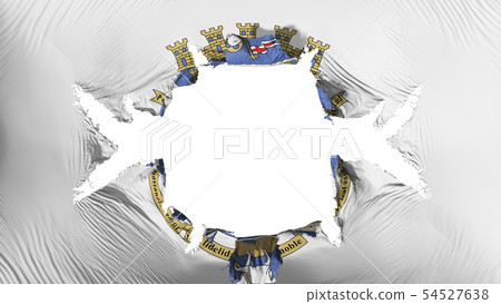 San Juan capital city flag with a big hole 54527638