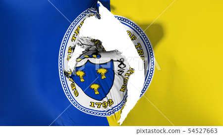 Damaged Trenton capital city flag Damaged Trenton capital city flag 54527663