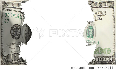 Blasted One hundred USD dollar flag 54527711