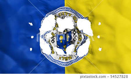 Holes in Trenton capital city flag Holes in Trenton capital city flag 54527828