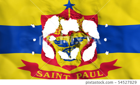 Holes in Saint Paul capital city flag Holes in Saint Paul capital city flag 54527829