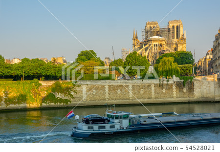 Seine River and Notre Dame after the fire 2019 Seine River and Notre Dame after the fire 2019 54528021