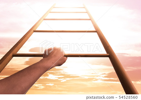 Development and Motivation. Woman Moving Up Ladder Development and Motivation. Woman Moving Up Ladder 54528560