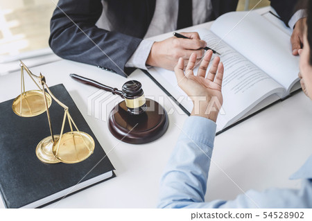 Consultation and conference of Male lawyers and 54528902