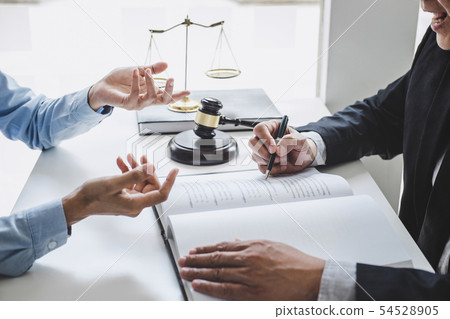 Consultation and conference of Male lawyers and 54528905