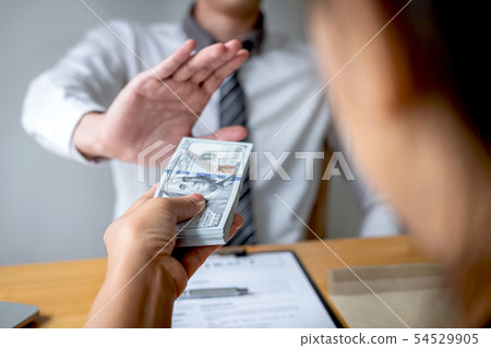 Anti bribery and corruption concept, Business man Anti bribery and corruption concept, Business man 54529905
