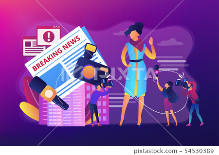 Yellow press concept vector illustration Yellow press concept vector illustration 54530389