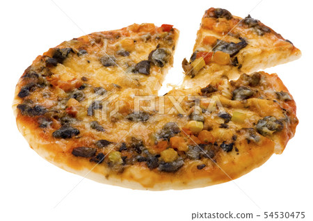 pizza on white 54530475