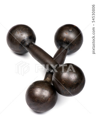 sport dumbbell on white 54530806