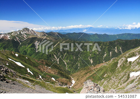 View the Mt. Shiomi from the summit of Mt. View the Mt. Shiomi from the summit of Mt. 54531087