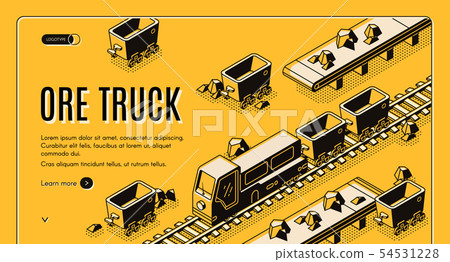 Ore mining industry isometric website 54531228