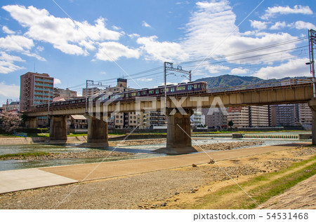 Hankyu Corporation Imazu Line that spans the Takarazuka City, Hyogo Prefecture Mukogawa 54531468