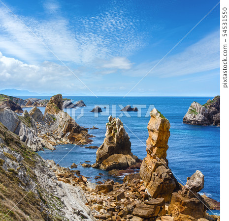 Atlantic ocean coastline near Portio Beach. Atlantic ocean coastline near Portio Beach. 54531550