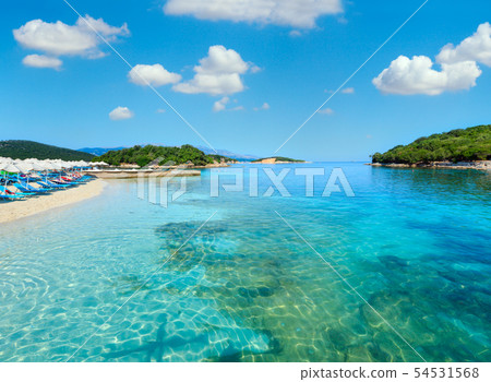 Ksamil beach, Albania. Ksamil beach, Albania. 54531568