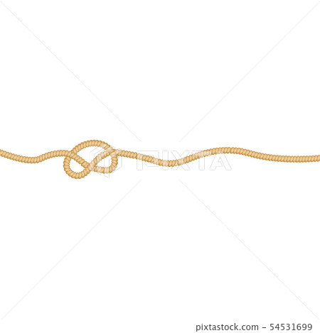 Marine rope or twisted cord with a knot vector isolated on white background. Marine rope or twisted cord with a knot vector isolated on white background. 54531699