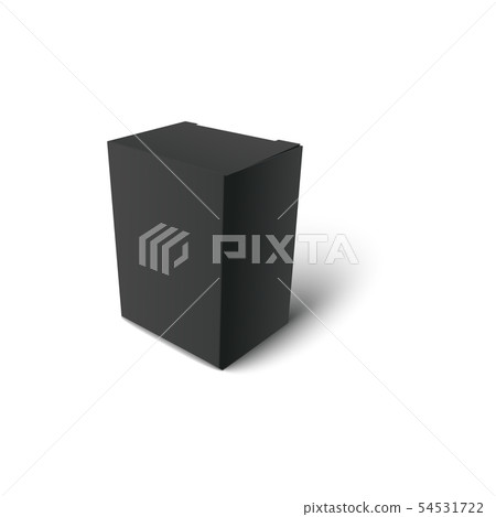 Black cardboard box mockup for packaging design, blank reallistic template for product merchandise 54531722